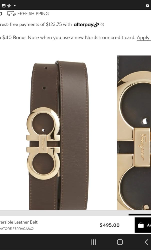 ****SOLD***** Salvatore Ferragamo Belt